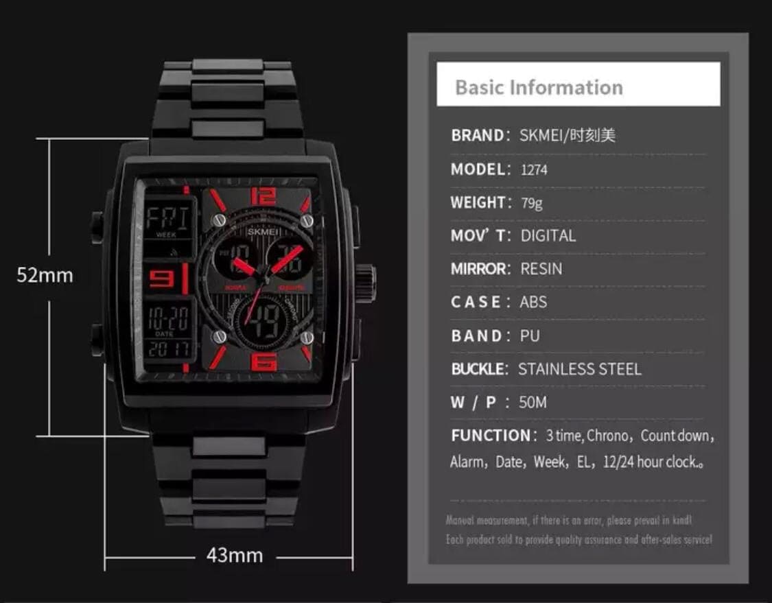 Military Sports Electronic Watch, Men's Digital Watch, Analog Digital LED 50M Waterproof Watches for Men Military Sports Electronic Watch, Men's Digital Watch, Analog Digital LED 50M Waterproof Watches for Men